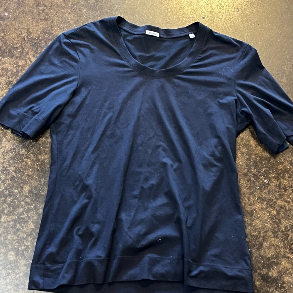 Malo Navy cotton silk Short Sleeve Tee 46